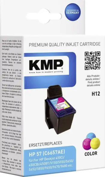 Kartutëzë boje KMP H12, tri ngjyra, 1 copë
