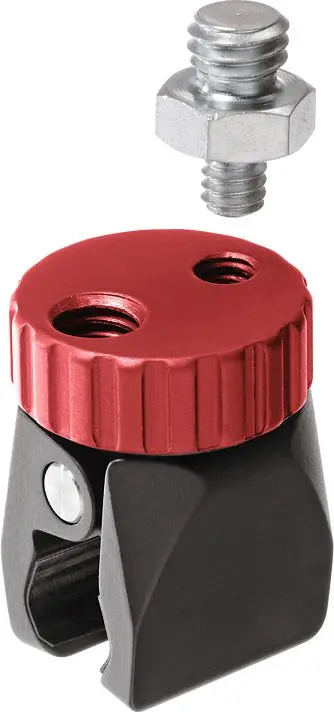 Kapsë fotografike Manfrotto MC1990A Pico Clamp, metal, kompakte, e zezë e kuqe