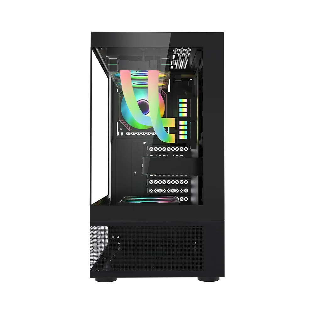 Kuti kompjuteri 1STPLAYER Gaming MI7-a, ATX Mid Tower, xham i temperuar, e zezë - 3