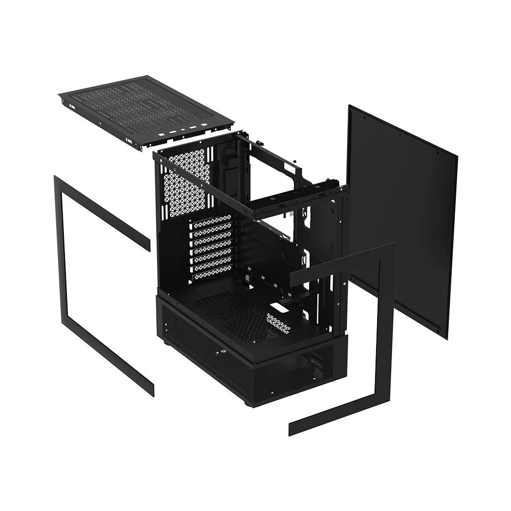 Kuti kompjuteri 1STPLAYER Gaming MI7-a, ATX Mid Tower, xham i temperuar, e zezë - 4