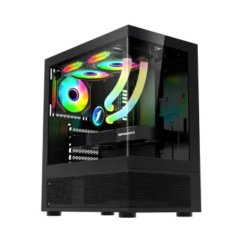 Kuti kompjuteri 1STPLAYER Gaming MI7-a, ATX Mid Tower, xham i temperuar, e zezë