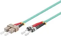Kabllo fibër optike MicroConnect FIB122002, ST UPC në SC UPC, OM3 50/125, 2m, jeshile