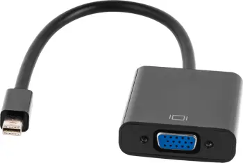 Adapter video LechPol KOM0848, Mini DisplayPort në VGA, Full HD, i zi