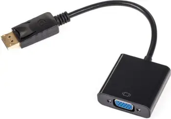Adapter AV LechPol KOM0843, HDMI në VGA, jack 3.5mm, i zi