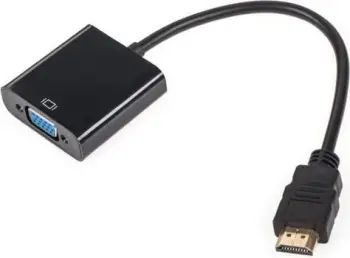 Adapter video LechPol KOM0842, HDMI në VGA, mini, i zi