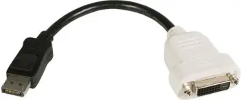 Kabllo StarTech (DP2DVI), DisplayPort - DVI-D, 0.2m, e zezë / bardhë
