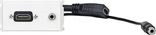 Prizë murale Vivolink WI221276, HDMI, 3.5mm audio, e bardhë