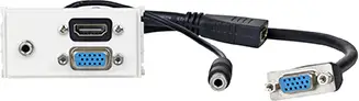 Panel montimi VivoLink WI221270, VGA HDMI 3.5mm audio, i bardhë