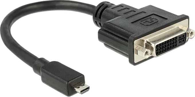 Adapter AV Delock 65563, microHDMI në DVI 24+5, i zi - 1
