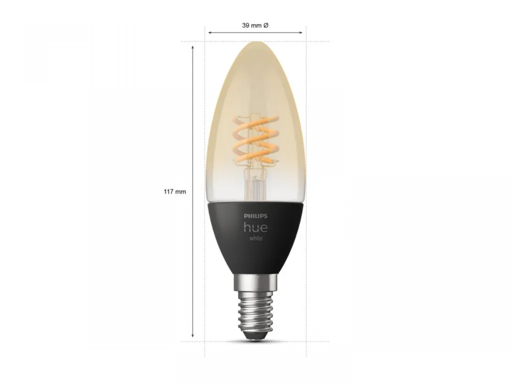 Llambë inteligjente Philips Hue White Filament, LED E14, me Bluetooth, dritë e ngrohtë - 2