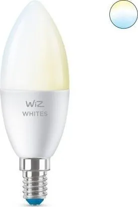 Llambë inteligjente WiZ Candle C37, 4.9W, E14, e bardhë - 2