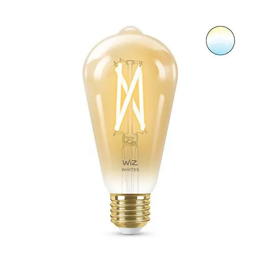 Llambë inteligjente WiZ ST64 Edison, 7W, E27, 2000–5000K, xham qelibar - 1