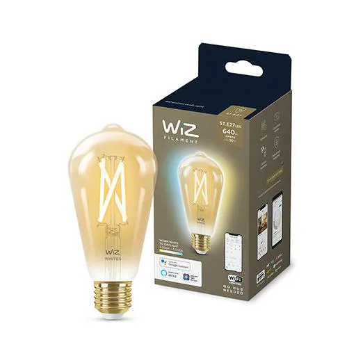 Llambë inteligjente WiZ ST64 Edison, 7W, E27, 2000–5000K, xham qelibar - 3