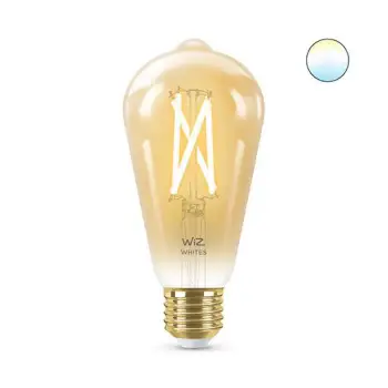 Llambë inteligjente WiZ ST64 Edison, 7W, E27, 2000–5000K, xham qelibar