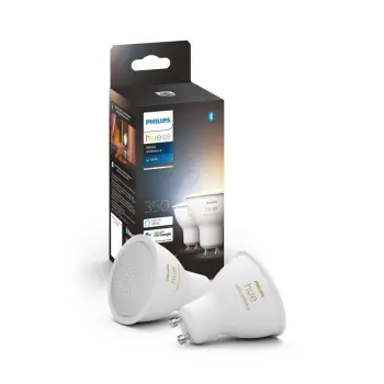 Llambë spot e mençur Philips Hue White Ambience GU10, set 2 copë, GU10, dritë e bardhë e rregullueshme