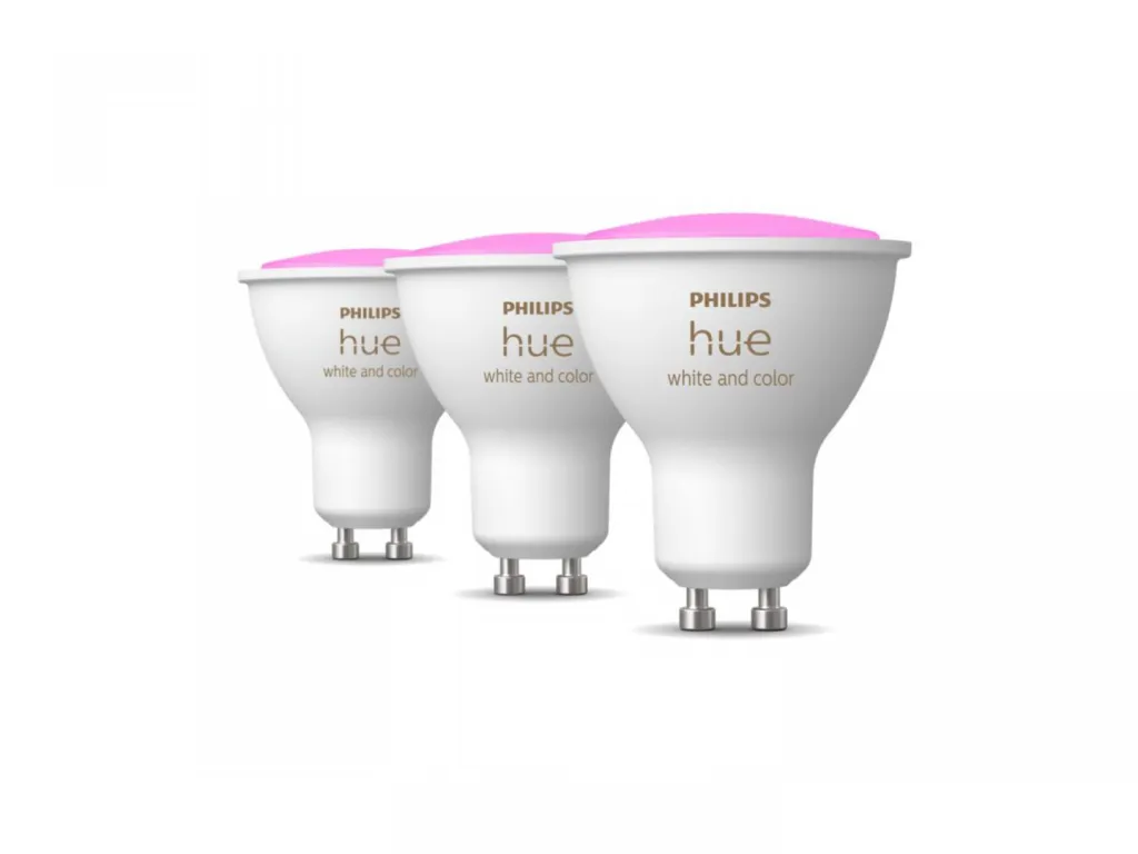 Spot dritë Philips Hue White and Colour Ambience GU10, LED, set 3 copë, e bardhë - 1
