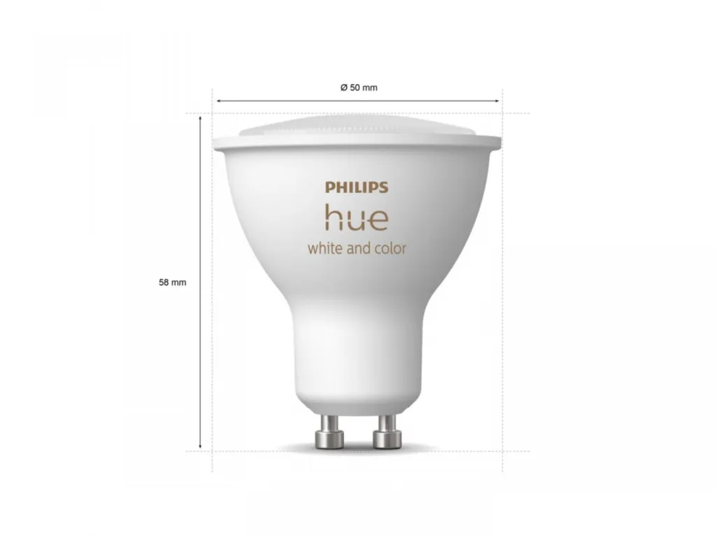 Spot dritë Philips Hue White and Colour Ambience GU10, LED, set 3 copë, e bardhë - 3