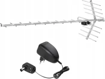 Antena televizive Libox LB1900W, 19 elementë, aktive, gri