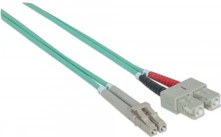 Kabllo fiber optik Intellinet OM3 50/125, LC në SC, duplex, 1m - 4