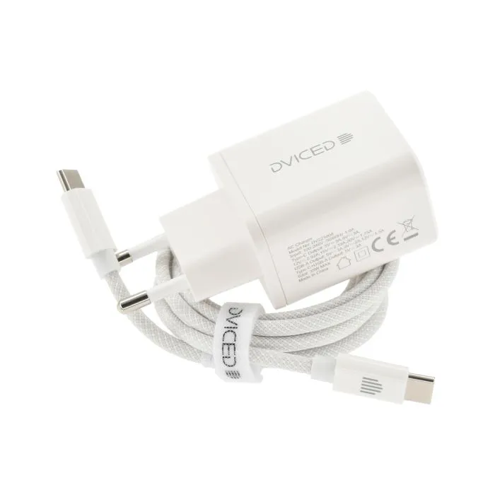 Dviced Wall Charger 35W GaN 1 USB-A, 1 USB-C EU W Cable, White - 2