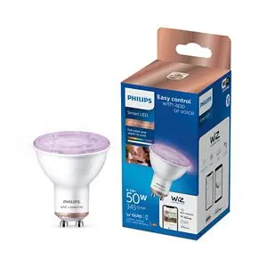 Llambë inteligjente Philips GU10, LED 50W, RGB WiZ, e bardhë e ftohtë