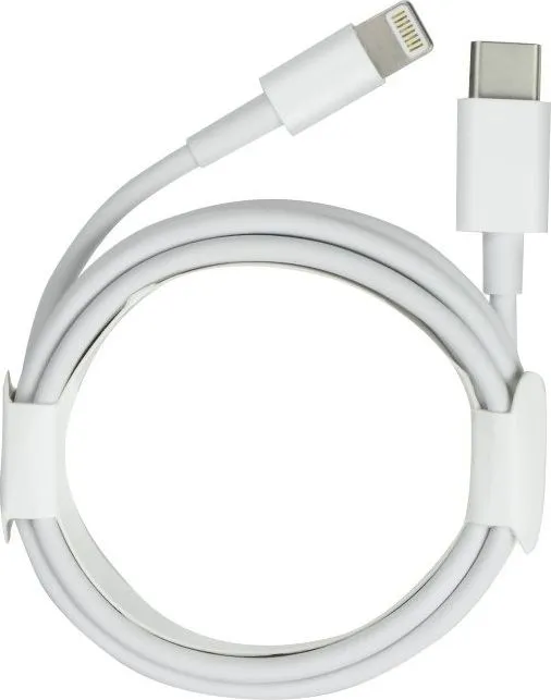 Kabllo USB Type C në Lightning PD, 1 m, 2A 12W, e bardhë - 1