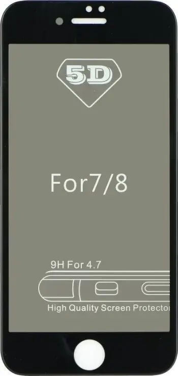 Xham mbrojtës 5D për ekran telefoni Apple iPhone X, 9H, i zi