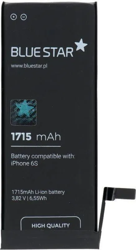 Bateri telefoni Blue Star HQ për iPhone 6s, 1715 mAh, polimer, e zezë - 1
