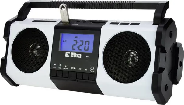 Radio portative Eltra MAJA, FM stereo, USB dhe SD, e bardhë - 1