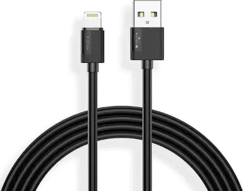Kabllo USB T-Phox USB A në Lightning, 2m, 2.4A, e zezë