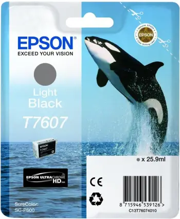 Ngjyrë për printer Epson Ink T7607 UltraChrome HD Ink, e hirtë
