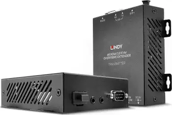 Ekstender HDMI Lindy 4K60 Fibre Optic, 300m, USB KVM, i zi