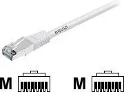Kabllo Equip Patchcord, S / FTP, Cat6A, PIMF (605610) , 1m, e bardhë