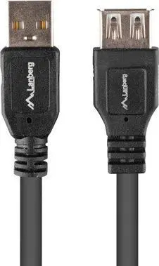 Kabllo USB Lanberg USB A në USB A, 1 m, USB 2.0, e zezë