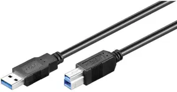 Kabllo USB Wentronic Goobay 95719, USB A në USB B, USB 3.0, 1m, e zezë