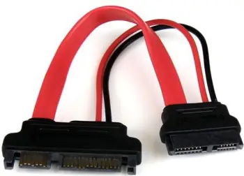 Kabllo Slimline SATA në SATA StarTech SLSATAADAP6, 15 cm, e kuqe