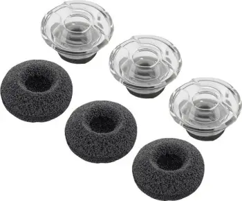 Jastëkë veshi Plantronics Poly Eartip, shkumë Medium, set 3 copë, të zinj