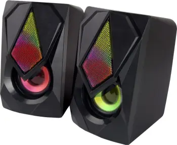 Altoparlantë Esperanza Boogie, 2.0, 5W, LED Rainbow, të zinj