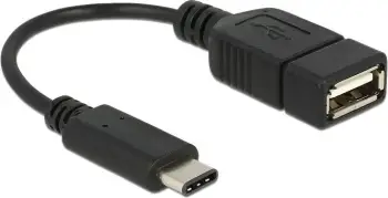 Adapter USB Delock 65579, USB C në USB, 15cm, i zi