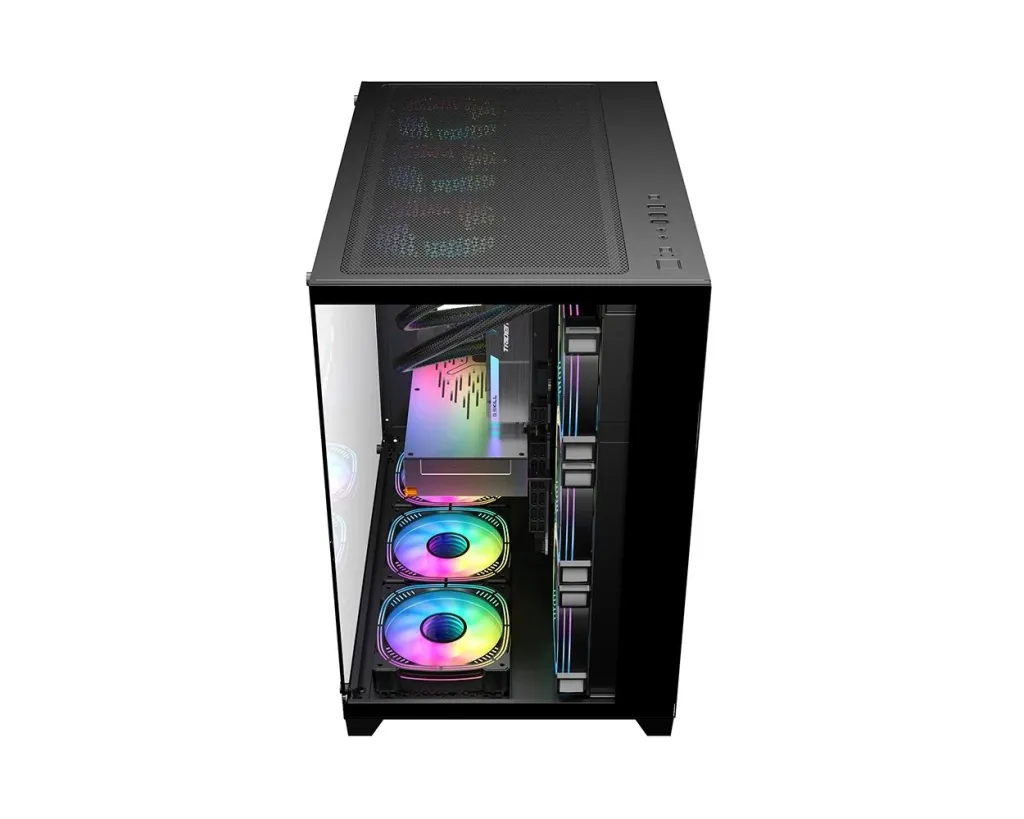 Kasa kompjuteri 1stPlayer MEGAVIEW MV8, ATX Middle Tower, xham i temperuar, e zezë - 12
