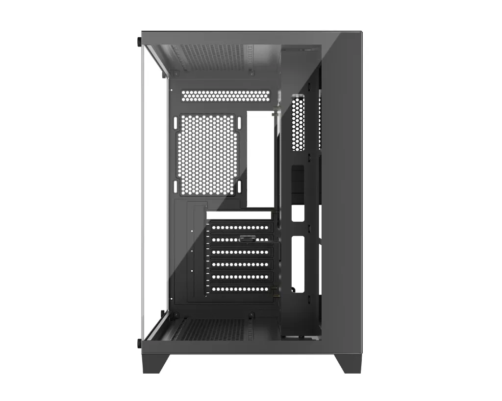 Kasa kompjuteri 1stPlayer MEGAVIEW MV8, ATX Middle Tower, xham i temperuar, e zezë - 7
