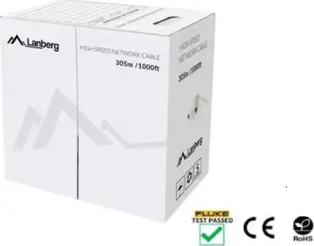Kabllo rrjeti Lanberg LCU5-12CU-0305-O, UTP Cat.5e, 305m, portokalli