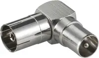 Adapter koaksial me kënd Goobay CA 111, prizë koaksiale në folje koaksiale