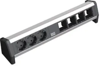Zgjatës tavoline Bachmann DESK 902.003, 3 dalje GST18i3, AC 230 V, i zi