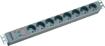 Prizë zgjatuese Bachmann 19", 8x Schuko, 2m, argjendtë