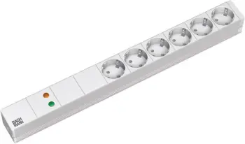 Parazgjedhës rryme Bachmann, 5x Schuko, kabllo 2m, gri