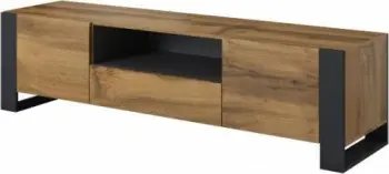 Komodë TV Cama Meble Wood LEMN, 180 cm, dru, kafe e zezë