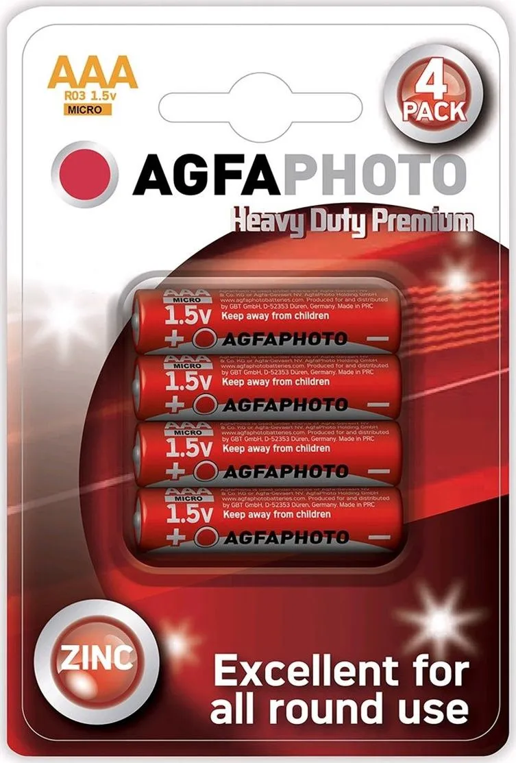 Bateri Agfa Heavy Duty AAA R03, 4 copë - 1