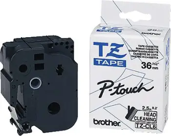 Kasetë pastrimi Brother P-Touch TZe-CL6, 36mm, për kokë printimi, e zezë
