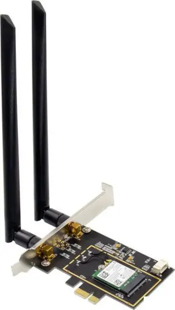 Kartë rrjeti Wi-Fi Microconnect MC-PCIE-INT7260DUAL, 3000 Mbit/s, me Bluetooth, e zezë